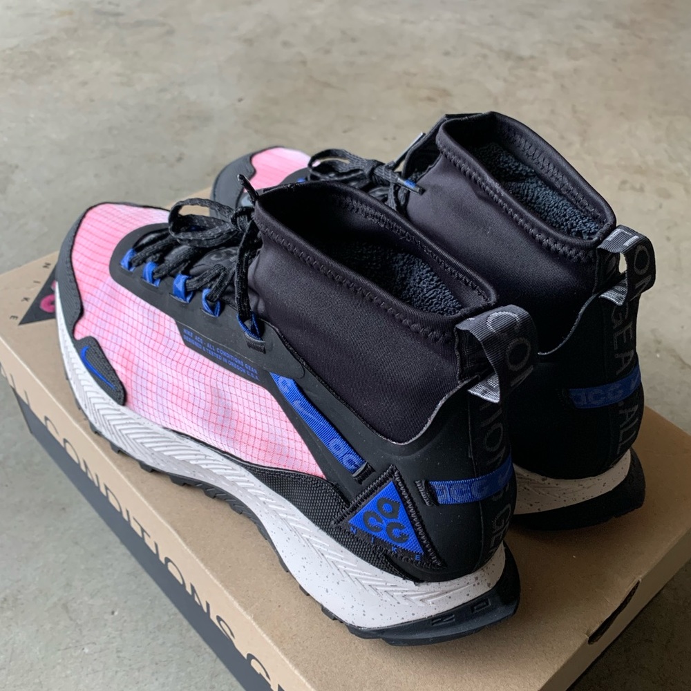 NWT Nike ACG Zoom Terra Zaherra 'Rush Pink' Racer Hiking Mid Sneakers 10.5 Mens - Picture 3 of 5
